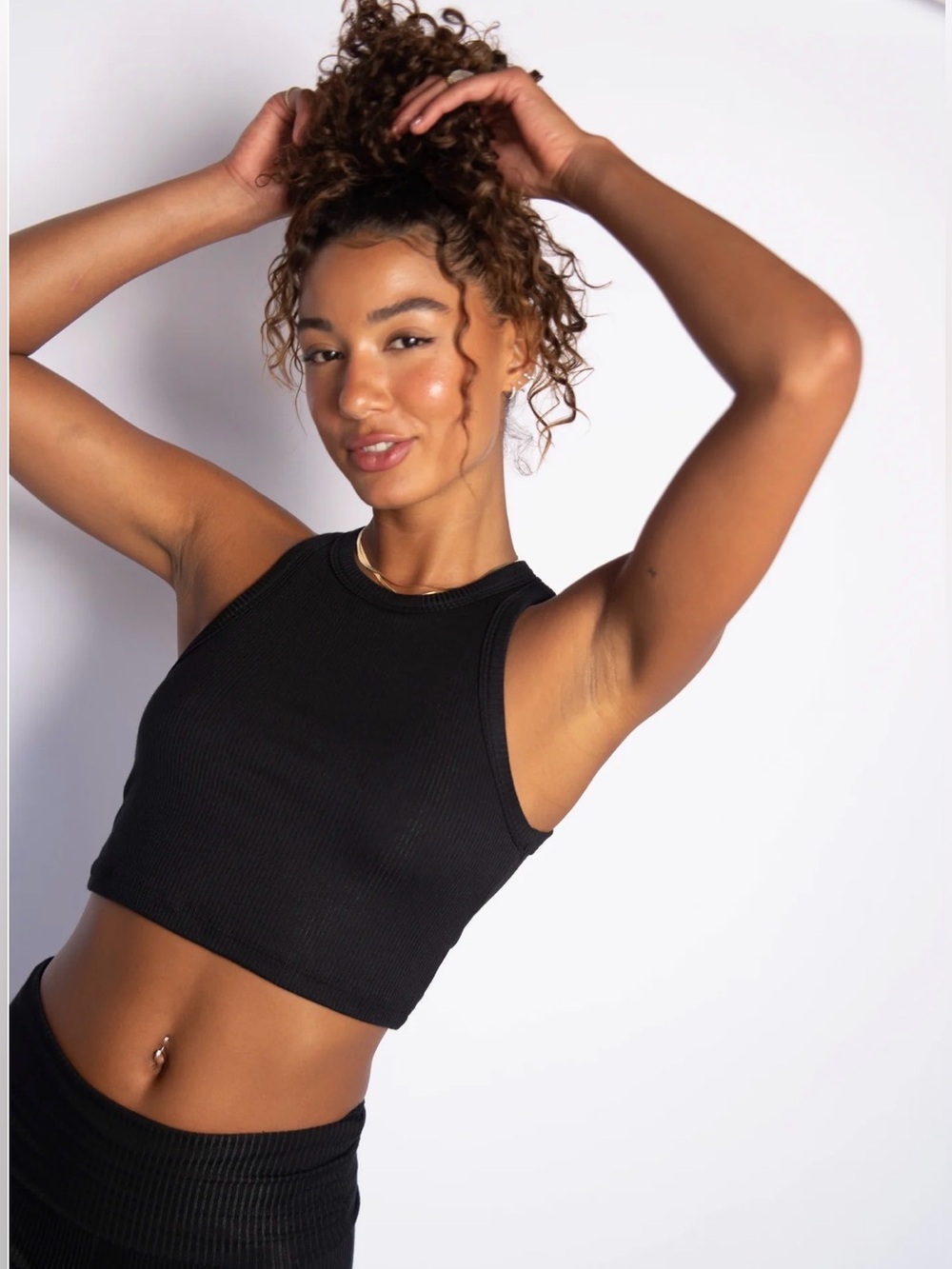 Skatie Women's Monica Ribbed Crop Tank top xs